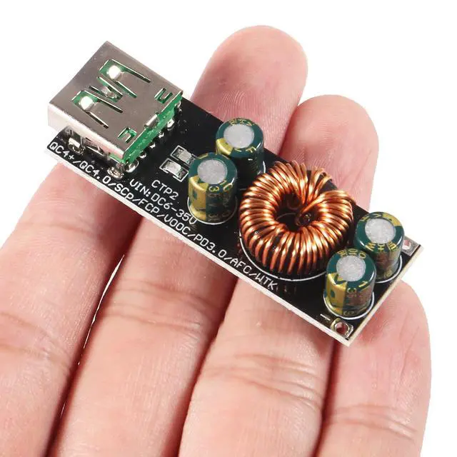 Alt view image 6 of 6 - 60W 6-35V DC to USB Type C PD 3.0 QC4 Type A QC3.0 DC Fast Charge 12V 24V Step-Down Power Module USB Type-C Mobile Phone Quick Charge Adapter (2pcs)