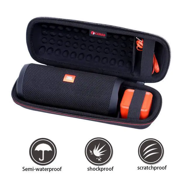 Alt view image 4 of 6 - Case for JBL Flip 4/3 or Flip Essential 2/1 or JBL Grip or Sonos Roam 2/1 Waterproof Portable Speaker, Black