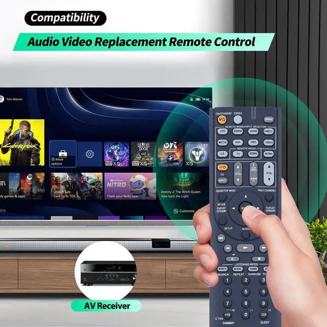 Alt view image 2 of 7 - RC-710M RC710M New Replace Remote Control fit for Onkyo AV Receiver TX-SR333 HT-R560 HT-R393 TX-SR606 TXSR606B TXSR606S SR606S fit for Onkyo 7.1ch Home Theater System HT-S7100 HTS7100