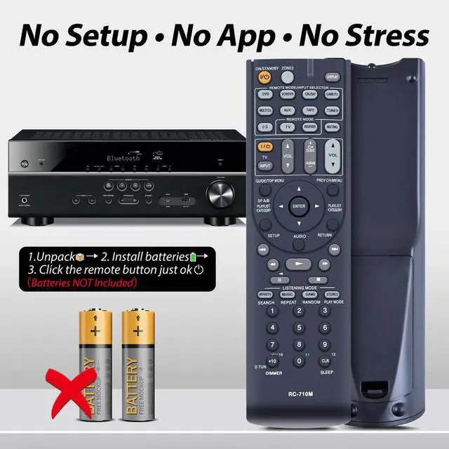 Alt view image 6 of 7 - RC-710M RC710M New Replace Remote Control fit for Onkyo AV Receiver TX-SR333 HT-R560 HT-R393 TX-SR606 TXSR606B TXSR606S SR606S fit for Onkyo 7.1ch Home Theater System HT-S7100 HTS7100