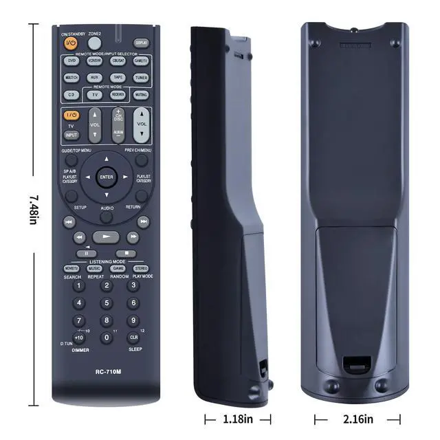 Alt view image 7 of 7 - RC-710M RC710M New Replace Remote Control fit for Onkyo AV Receiver TX-SR333 HT-R560 HT-R393 TX-SR606 TXSR606B TXSR606S SR606S fit for Onkyo 7.1ch Home Theater System HT-S7100 HTS7100