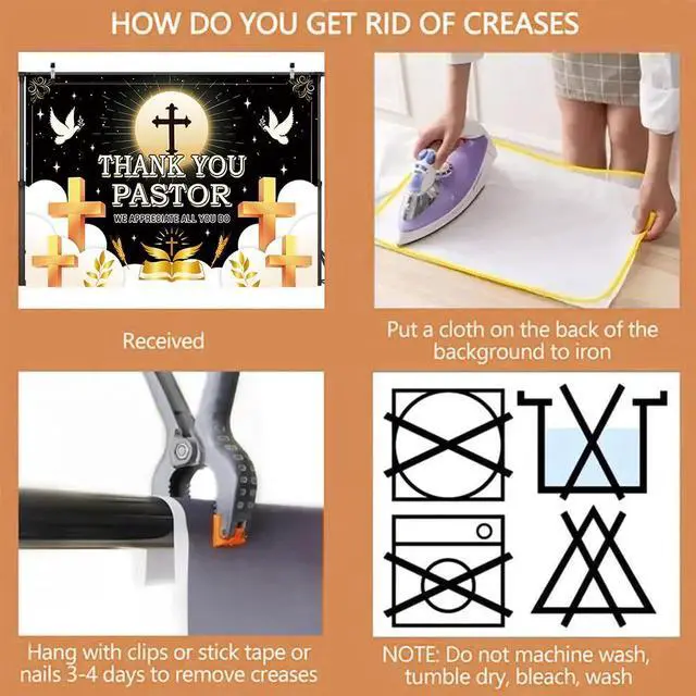 Alt view image 6 of 7 - Thank You Pastor Backdrop Black Gold Cross Dove Religious Background Pastor Appreciation Day Banner Church Celebration Retirement Party Decorations Photo Booth Props 6x4FT