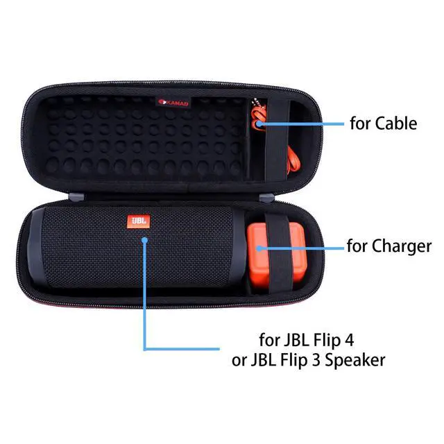 Alt view image 5 of 6 - Case for JBL Flip 4/3 or Flip Essential 2/1 or JBL Grip or Sonos Roam 2/1 Waterproof Portable Speaker, Black