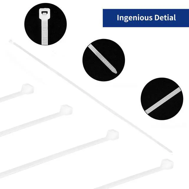 Alt view image 4 of 7 - 250 Pack Zip Ties 16 inch Clear Cable Tie Wraps 50 lbs Tensile Strength self-locking fastener Heavy Duty Wire Ties for Organization and Management of Electrical Cords, Plants, and Fences