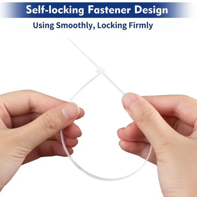 Alt view image 5 of 7 - 250 Pack Zip Ties 16 inch Clear Cable Tie Wraps 50 lbs Tensile Strength self-locking fastener Heavy Duty Wire Ties for Organization and Management of Electrical Cords, Plants, and Fences
