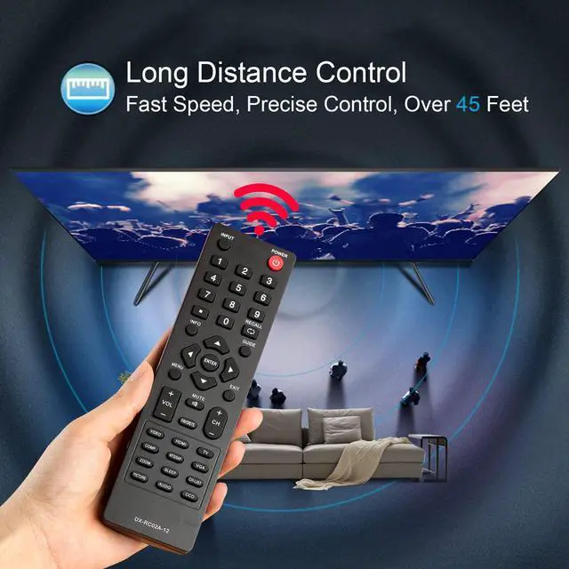 Alt view image 2 of 7 - Universal Replacement Remote Control Fit for All Dynex TV, Include LCD LED HDTV TVs