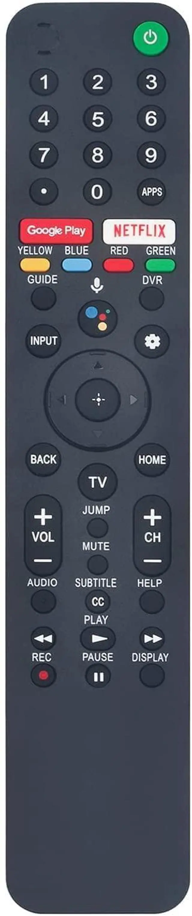 Alt view image 4 of 4 - RMF-TX500U Voice Remote for All Sony TV, Replacement Remote for All Sony LCD LED HDTV Smart TV with Google Play, Netflix Buttons