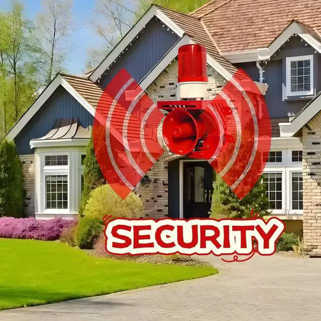 Alt view image 5 of 6 - AC110V Industrial Siren Alarm with Strobe Light, 120dB Loud Horn & Red Beacon, Wi-Fi Smart Socket Compatible (WiFi Socket Not Included), Waterproof Indoor/Outdoor Safety Warning Alarm