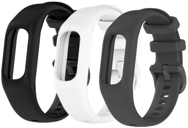 Main image of Watch Band for Garmin Vivosmart 5, 3 Pack Soft Silicone Strap Sports Replacement Band Compatible with Vivosmart 5 for Women Men
