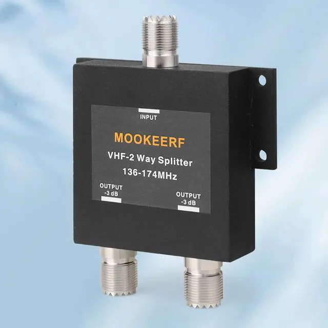 Alt view image 4 of 6 - VHF-2 Way Splitter for 136-174MHz HAM CB or VHF Radio 50 Ohm VHF Splitter with UHF Female (SO-239) Connector