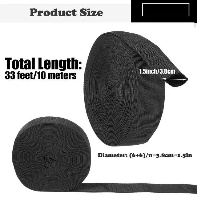 Alt view image 2 of 6 - 33 FT Nylon Hydraulic Hose Protector 1.5 in Sleeve Black Protective Cover Sheath Wrap Cable Sleeve Torch Cutting Wire Cover Management Wrap for Cord Tig
