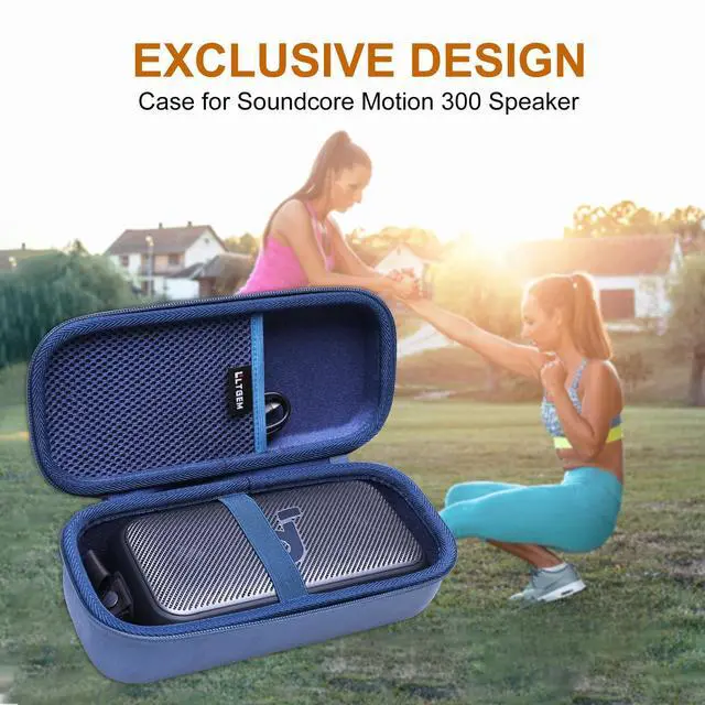 Alt view image 7 of 7 - LTGEM Case for Soundcore Motion 300 Wireless Bluetooth Speaker | Hard EVA Shell, Water-Resistant, Shock Protection, Scratch-Resistant Interior, Portable Travel Storage Case Only