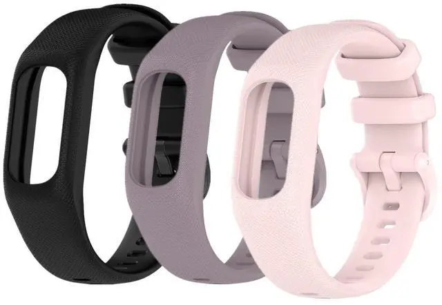 Main image of Watch Band for Garmin Vivosmart 5, 3 Pack Soft Silicone Strap Sports Replacement Band Compatible with Vivosmart 5 for Women Men
