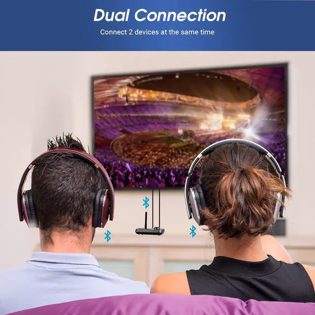 Alt view image 6 of 6 - MR280 Bluetooth 5.0 Audio Transmitter Receiver | Dual Connection for TV Headphones and Hifi Speakers, Multipoint, Low Latency, Stereo, Volume Control, Optical RCA Jack 3.5mm