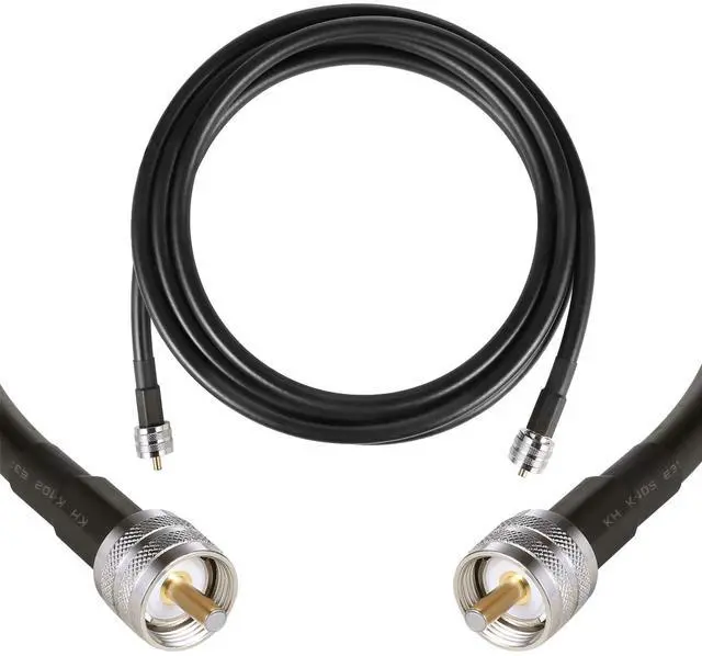 Main image of 10ft CB Coax Cable, KMR400 Coaxial Cable, UHF PL259 Male to Male Low Loss CB Antenna Cables, 50 Ohm for HAM Radio, Antenna Analyzer, Dummy Load, SWR Meter