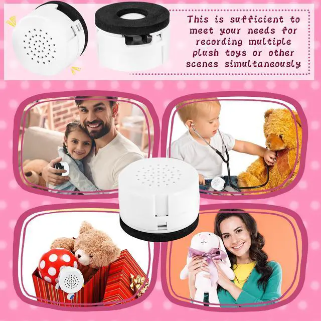 Alt view image 4 of 7 - 15 Pcs Voice Recorder for Stuffed Animal Recordable Sound Module Sound Recorder for Stuffed Toy with Playback Button Voice Recorder Button for Plush Toys DIY Crafts Gifts (60 Seconds)