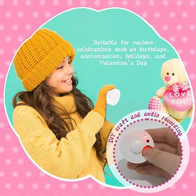 Alt view image 6 of 7 - 15 Pcs Voice Recorder for Stuffed Animal Recordable Sound Module Sound Recorder for Stuffed Toy with Playback Button Voice Recorder Button for Plush Toys DIY Crafts Gifts (60 Seconds)