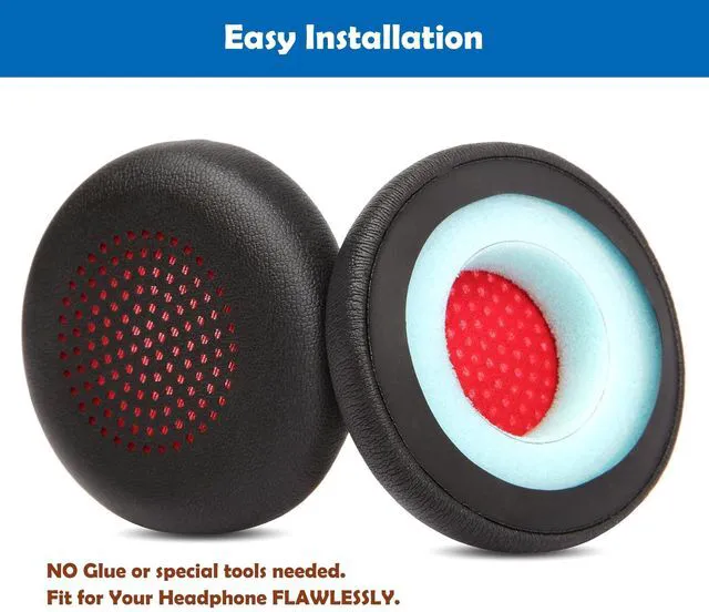 Alt view image 4 of 6 - Earpads Cushion Replacement Compatible with Poly Voyager 4310 UC/Voyager 4320 UC/Voyager Focus UC B825/Voyager Focus 2 UC USB-A/Plantronics Poly Blackwire 5220/5210/5200/7225 Headsets