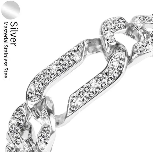 Alt view image 6 of 6 - Bracelet Compatible with Fitbit Inspire 3 Rhinestone Diamond Metal Stylish Bling Adjustable Strap Wristband Compatible with Fitbit Inspire 3