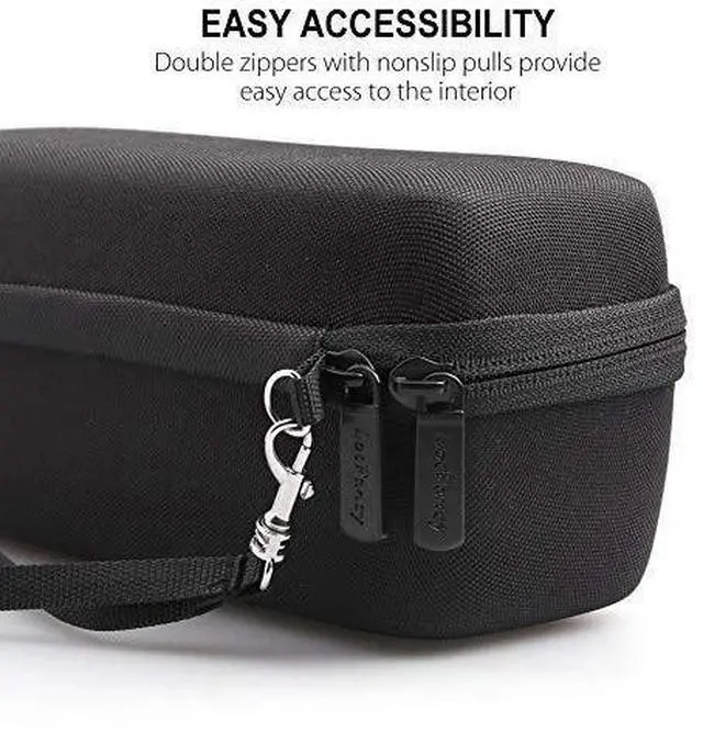 Alt view image 6 of 7 - Hard Case Fits for Bose SoundLink Mini/Mini 2 Bluetooth Speaker with Soft Silicone Cover Mesh Pocket for Accessories, Black