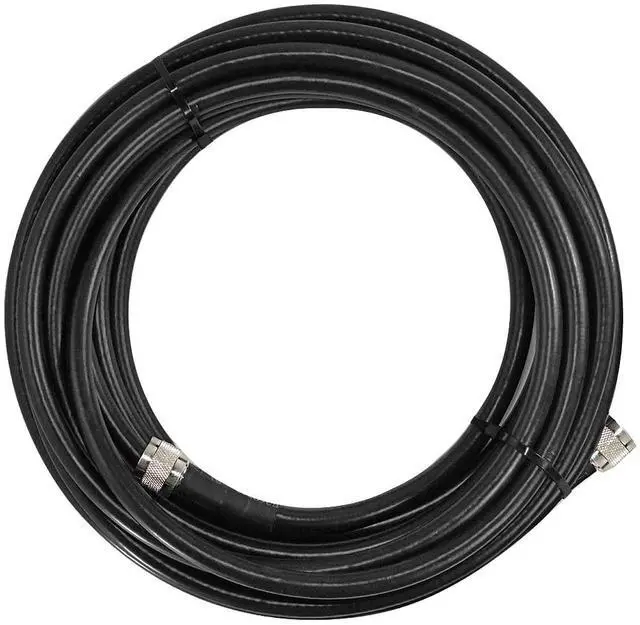 Alt view image 2 of 3 - SC-400 Ultra Low-Loss Coax Cable with N-Male Connectors - 20' - Black