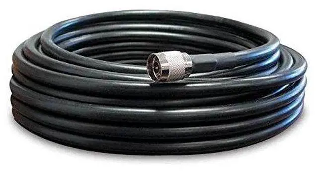 Alt view image 3 of 3 - SC-400 Ultra Low-Loss Coax Cable with N-Male Connectors - 20' - Black