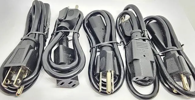 Alt view image 5 of 5 - Connectors Pro 5-Pack 2' Universal Short Computer Power Cable Cord - 2 Feet IEC320 C13 to NEMA 5-15P, CSA UL RoHS
