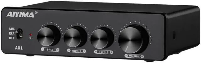 Main image of A01 2 Channel Stereo Amplifier TPA3116 100W*2 with SUB Out | With Treble Bass | Mini Home Audio Component Amplifier Class D Integrated Amp for 2.0/2.1 Home Bookshelf Passive Speaker