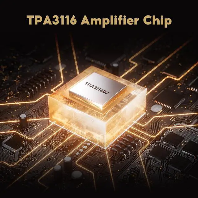 Alt view image 5 of 6 - A01 2 Channel Stereo Amplifier TPA3116 100W*2 with SUB Out | With Treble Bass | Mini Home Audio Component Amplifier Class D Integrated Amp for 2.0/2.1 Home Bookshelf Passive Speaker