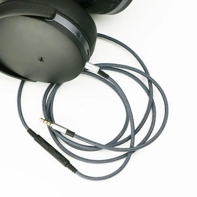 Alt view image 3 of 6 - Headphone Cord Audio Cable for Sennheiser HD4.40, HD 4.40 BT, HD4.50, HD 4.50 BTNC, HD4.30i, HD400S Headphone, Remote Volume Control Inline Mic for for Apple Devices