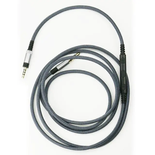 Alt view image 4 of 6 - Headphone Cord Audio Cable for Sennheiser HD4.40, HD 4.40 BT, HD4.50, HD 4.50 BTNC, HD4.30i, HD400S Headphone, Remote Volume Control Inline Mic for for Apple Devices