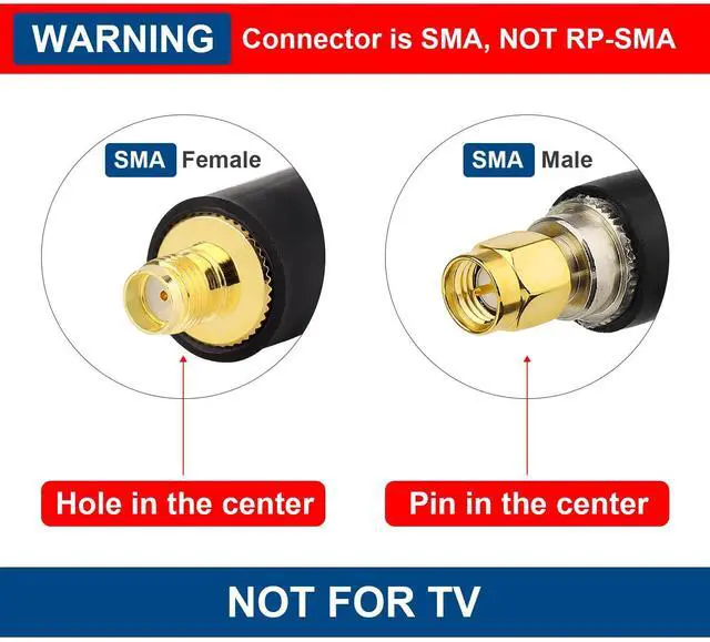 Alt view image 2 of 6 - SMA Cable, SMA Extension Cable SMA Male to SMA Female Low Loss KMR400 SMA Coax Cable for 3G 4G LTE, 5G Modems/Routers, Ham, ADS-B, SDR Equipment6FT