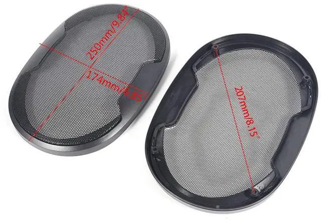 Alt view image 3 of 5 - 1Pair Universal Car Speaker Grille Metal Speaker Protective Cover Loudspeaker Accessories 6x9 Grille Speak