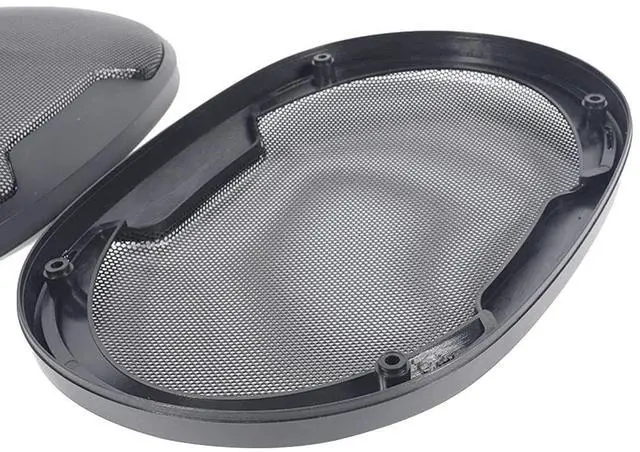 Alt view image 4 of 5 - 1Pair Universal Car Speaker Grille Metal Speaker Protective Cover Loudspeaker Accessories 6x9 Grille Speak