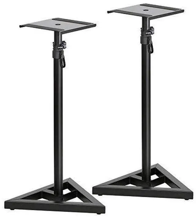 Main image of (TM) Upgraded Height Adjustable Speaker Stands Mounts, Two in One Floor Stands, Heavy Duty Base and Extendable Tube with 44 LBS Capacity Per Stand, 27"-43" Height Adjustment