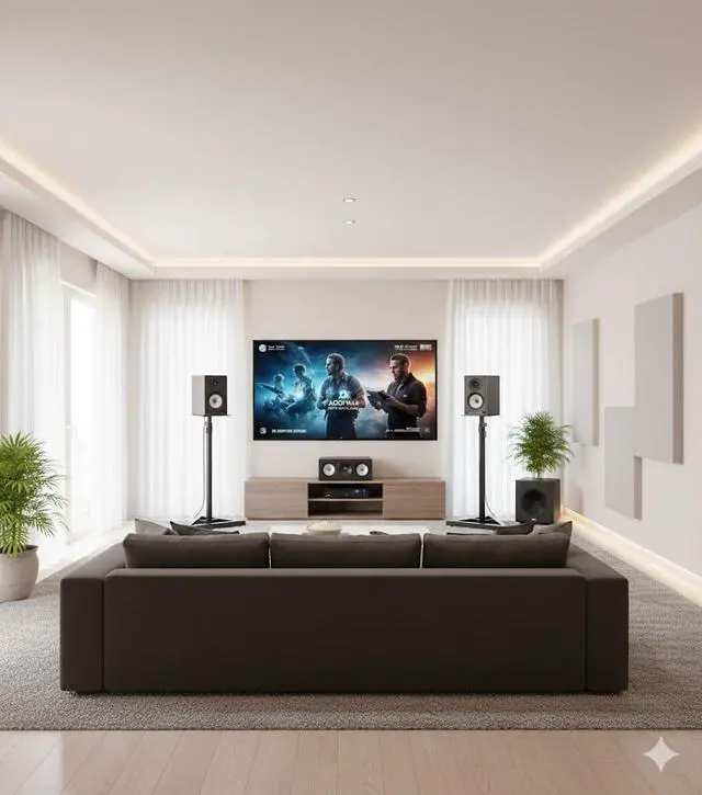 Alt view image 2 of 7 - (TM) Upgraded Height Adjustable Speaker Stands Mounts, Two in One Floor Stands, Heavy Duty Base and Extendable Tube with 44 LBS Capacity Per Stand, 27"-43" Height Adjustment