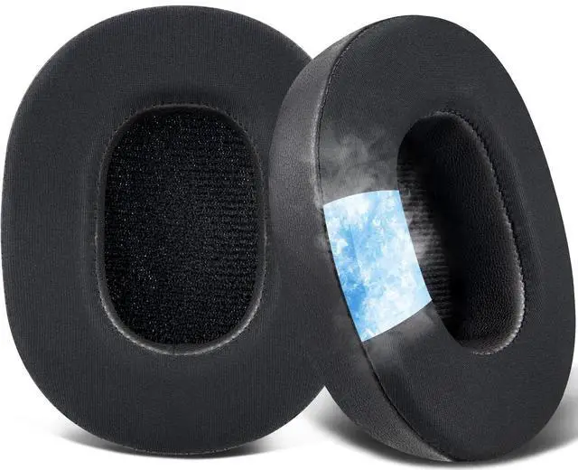 Main image of Cooling-Gel Replacement Earpads for Mpow H7 Bluetooth Headphones, Ear Pads Cushions with Ice Silk Fabric, Noise Isolation Foam - Black