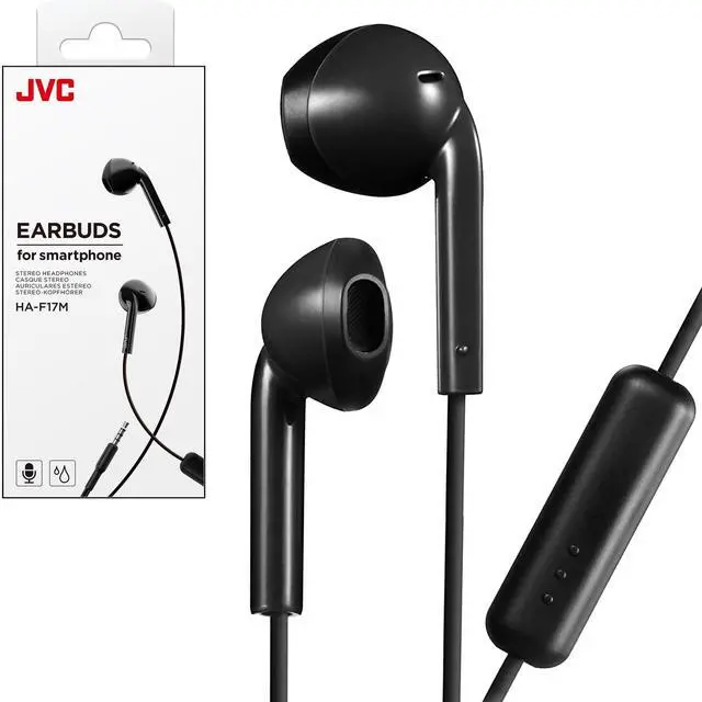 Main image of HAF17MB Earbud Headphones with Mic and Remote - Black, Earbuds