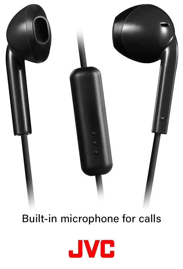 Alt view image 4 of 6 - HAF17MB Earbud Headphones with Mic and Remote - Black, Earbuds