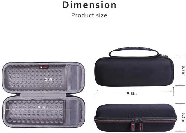 Alt view image 3 of 6 - Case for JBL Flip 4/3 or Flip Essential 2/1 or JBL Grip or Sonos Roam 2/1 Waterproof Portable Speaker, Gray
