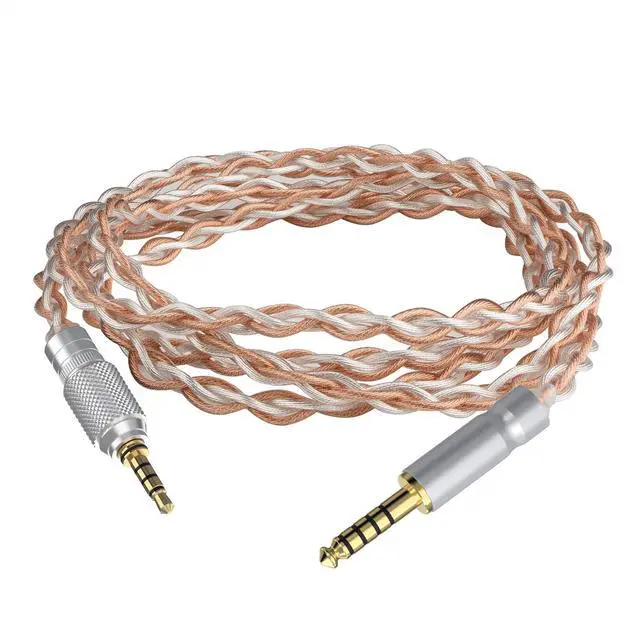 Alt view image 2 of 6 - Apollo Silver-Plated Upgrade 4.4mm to 3.5mm Audio Cable Compatible with Sony MDR-M1 MDR-MV1 MDR-M1ST Headphones Replacement Cord with Threaded Knob Locking Device (4.9ft / 1.5m)
