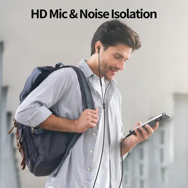 Alt view image 7 of 7 - USB C Headphones for Samsung Galaxy s25 S24 S23 Ultra S22 Type C Headphones for iPhone 16 15 Pro Max Plus iPad Pro Pixel 8 Earphones with Microphone Volume Control Wired Earbuds Recording Music