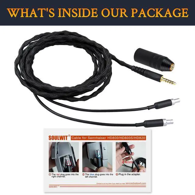 Alt view image 7 of 7 - Cable for Sennheiser HD800/HD800S/HD820 - XLR Plug | 6N OCC Copper + Silver-Plated OCC, 3 m/10 ft, 4.4 mm Plug & XLR Connector