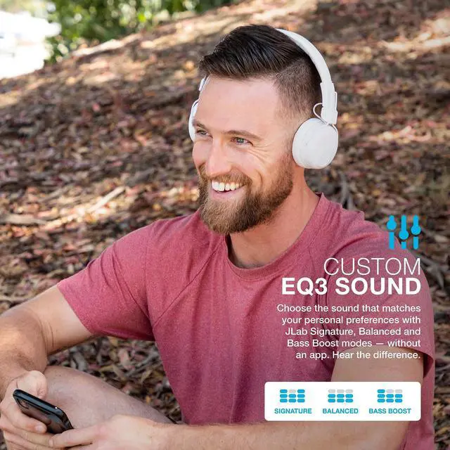Alt view image 3 of 6 - Studio Wireless On-Ear Headphones, White, 30+ Hour Bluetooth 5 Playtime, EQ3 Sound, Ultra-Plush Faux Leather & Cloud Foam Cushions, Track and Volume Controls