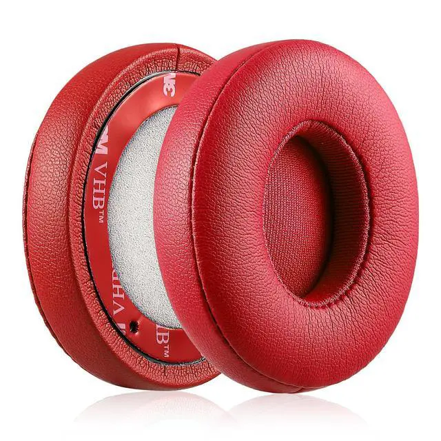 Alt view image 5 of 6 - Solo 2.0 Wired Replacement Earpads, Memory Foam Ear Cushion Cover for Beats Solo 2.0 Wired On Ear Headphones by Dr. Dre ONLY, (Does NOT FIT Solo 2.0/3.0 Wireless) (Red)