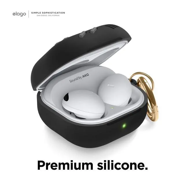 Alt view image 5 of 6 - GB5 Case for Galaxy Buds FE, 2 Pro, 2, Pro, Live | Classic Handheld Game Console Design, EGBUDSLIVE-AW5-BK (2021) (2020) (Black)
