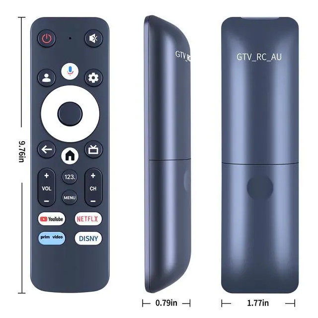 Alt view image 2 of 3 - Voice Remote Replacement for EKO Google TV K320UGT K400UGT K550UGT | Compatible With Element Smart TV E300AD32G E650AE55G E650AE65G, Voice Control, Easy Pairing, 4 Dedicated Shortcut Buttons