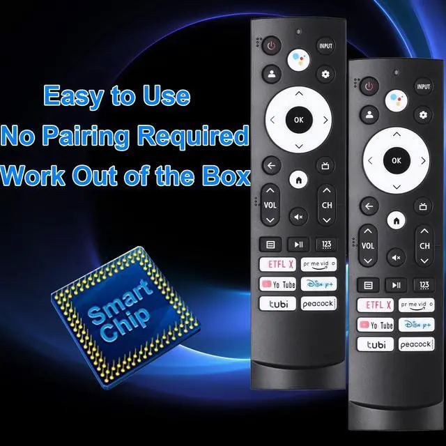Alt view image 5 of 7 - Pack of 2 for Hisense TV Remote Replacement, Compatible with Hisense Google UHD ULED QLED 4K Smart TVs