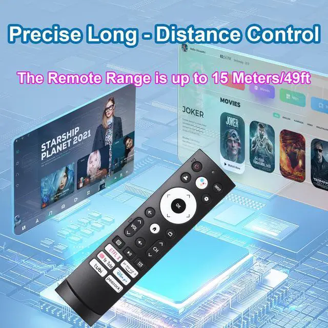 Alt view image 6 of 7 - Pack of 2 for Hisense TV Remote Replacement, Compatible with Hisense Google UHD ULED QLED 4K Smart TVs