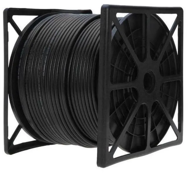 Alt view image 3 of 5 - 500ft RG59/U Siamese CCTV Cable 20AWG Coaxial + 18/2 Power Conductors, 95% Shielded Bulk Cable for Analog Security Camera Installations, Black